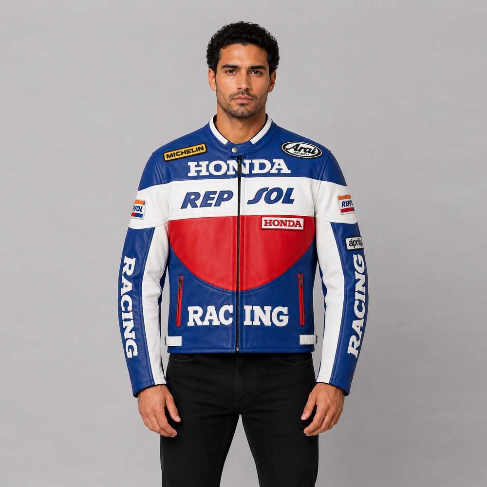 Honda Repsol Vintage Racing Leather Jacket