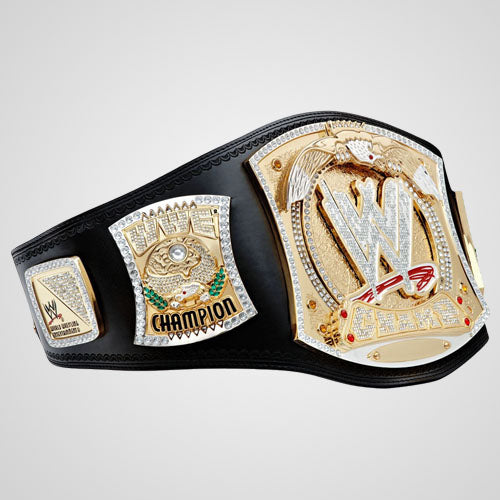 WWE spinner belt with genuine cowhide leather strap