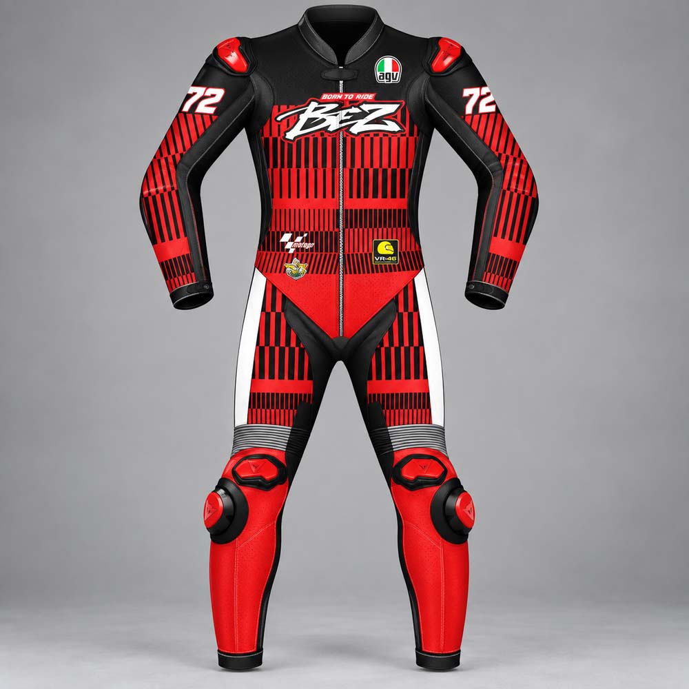 Marco Bezzecchi 72 Winter Test 2024 leather motorcycle racing suit by 3amoto