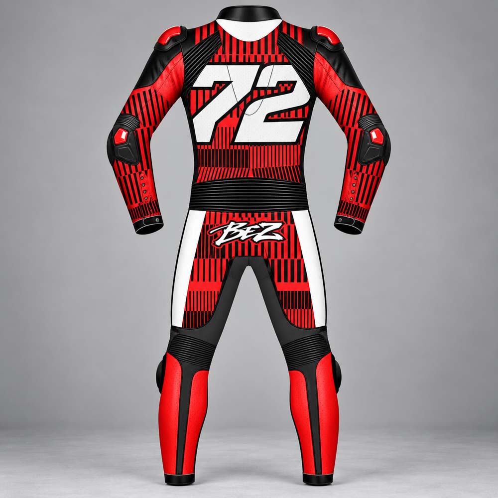 Marco Bezzecchi 72 Winter Test 2024 leather racing suit with CE-approved armor