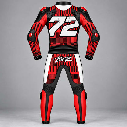 Marco Bezzecchi 72 Winter Test 2024 leather racing suit with CE-approved armor