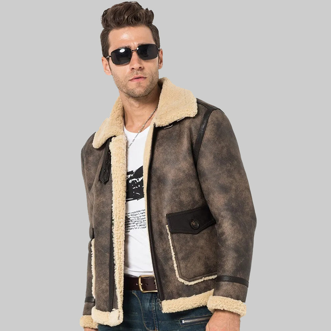 Beaver Color Solid Pattern Men's Bomber Premium Jacket main image 1