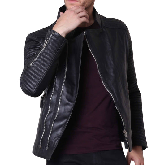 Men's Biker Leather Jacket - Fashion Leather Rider Jacket - Fashion Leather Jackets USA - 3AMOTO