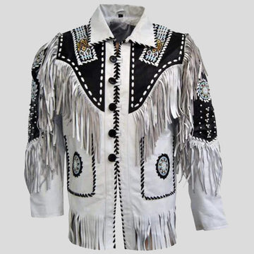 Western-Style Leather Jacket - Ready-to-Wear 1AAL0A