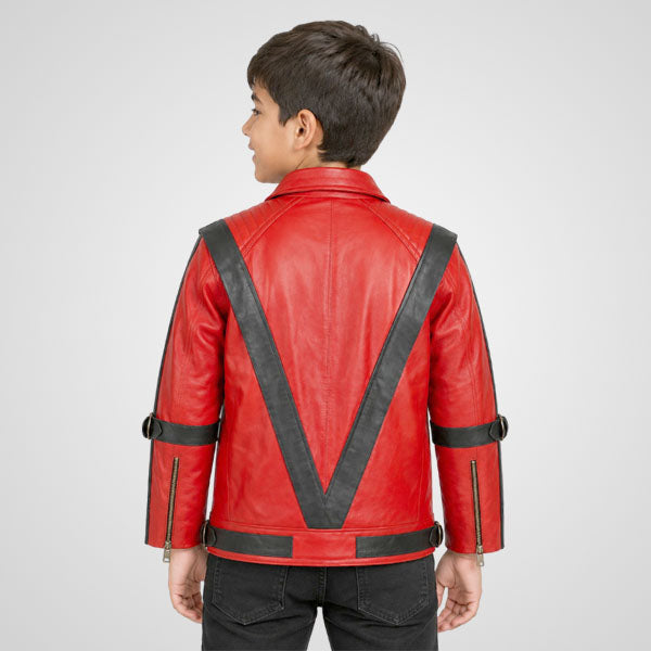 Kids Thriller leather jacket inspired by Michael Jackson