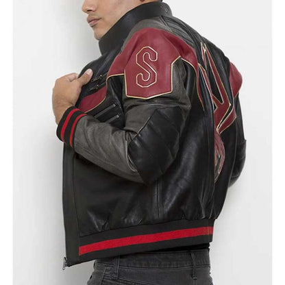 Handcrafted Spider-Verse leather jacket with Spider emblem on back