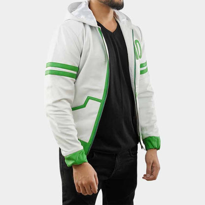 Premium Omni inspired leather jacket with kangaroo pocket