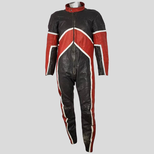 One Piece Leather Motorcycle Racing Jumpsuit - Fashion Leather Jackets USA - 3AMOTO