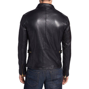 Premium Lambskin Leather Biker Jacket for Men