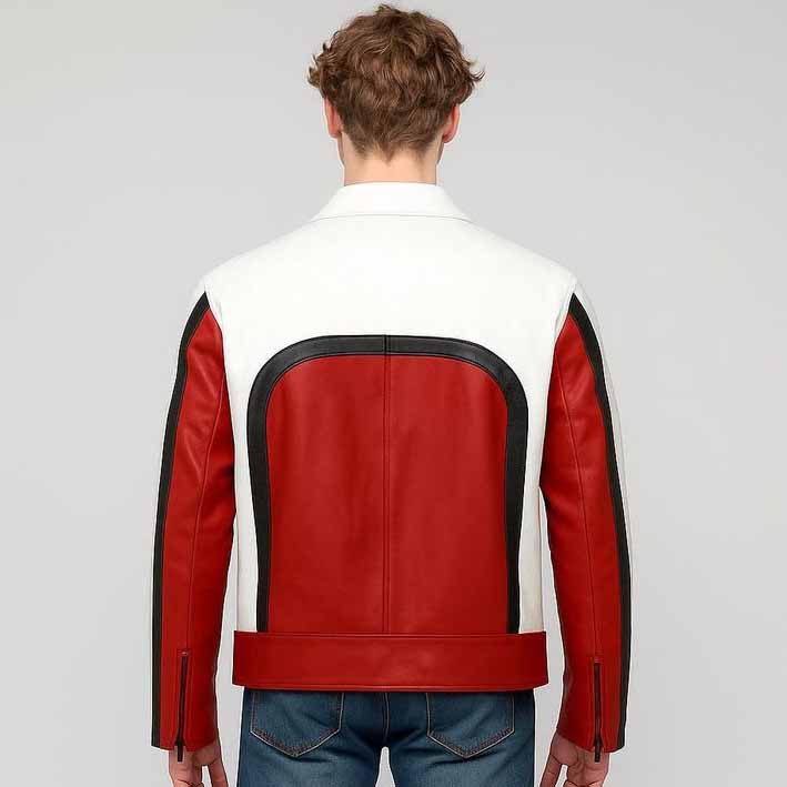 Men's Black Genuine Leather Biker Jacket with Rami Malek Bohemian Rhapsody Style