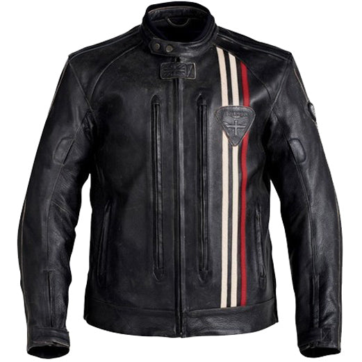 Replica Black Biker Jacket - Men's Motorcycle Jacket - Fashion Leather Jackets USA - 3AMOTO