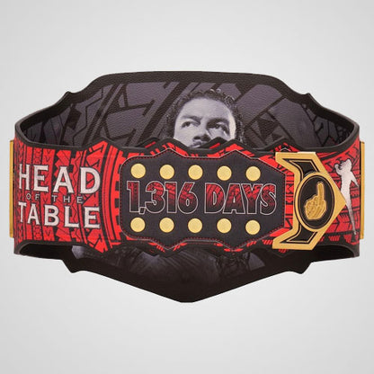 Roman Reigns 1,316 Days replica title belt with intricate gold accents