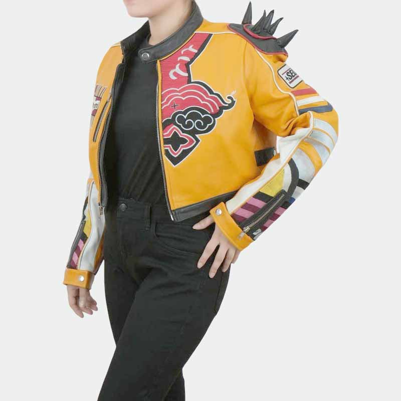 Handmade Slay inspired leather jacket with premium embroidered details