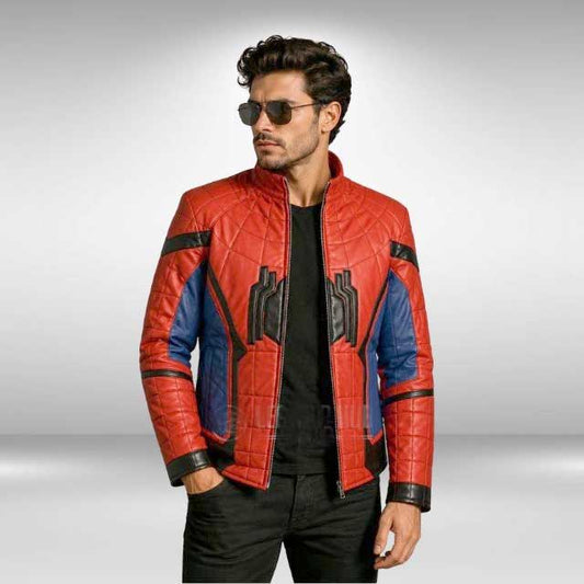 Spider-Man No Way Home costume leather jacket in red by 3AMOTO - 3amoto shop