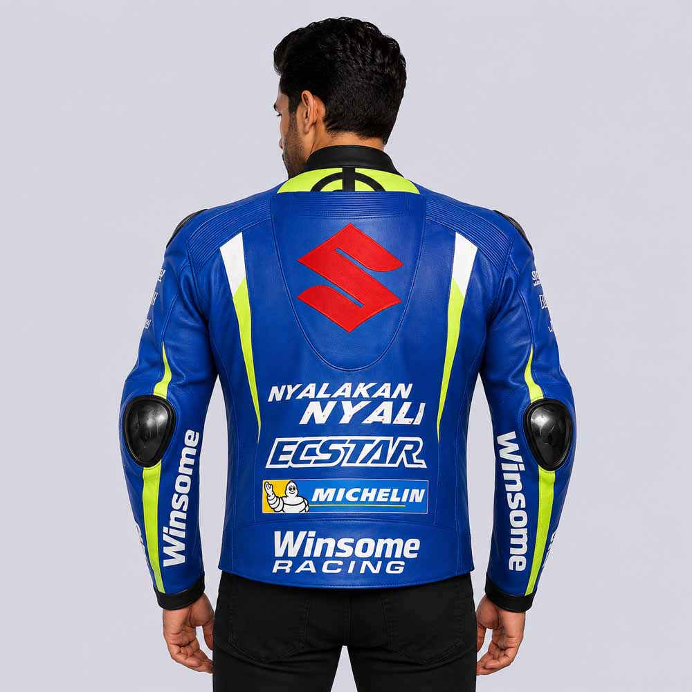 Suzuki ECSTAR MotoGP leather jacket with removable CE armor