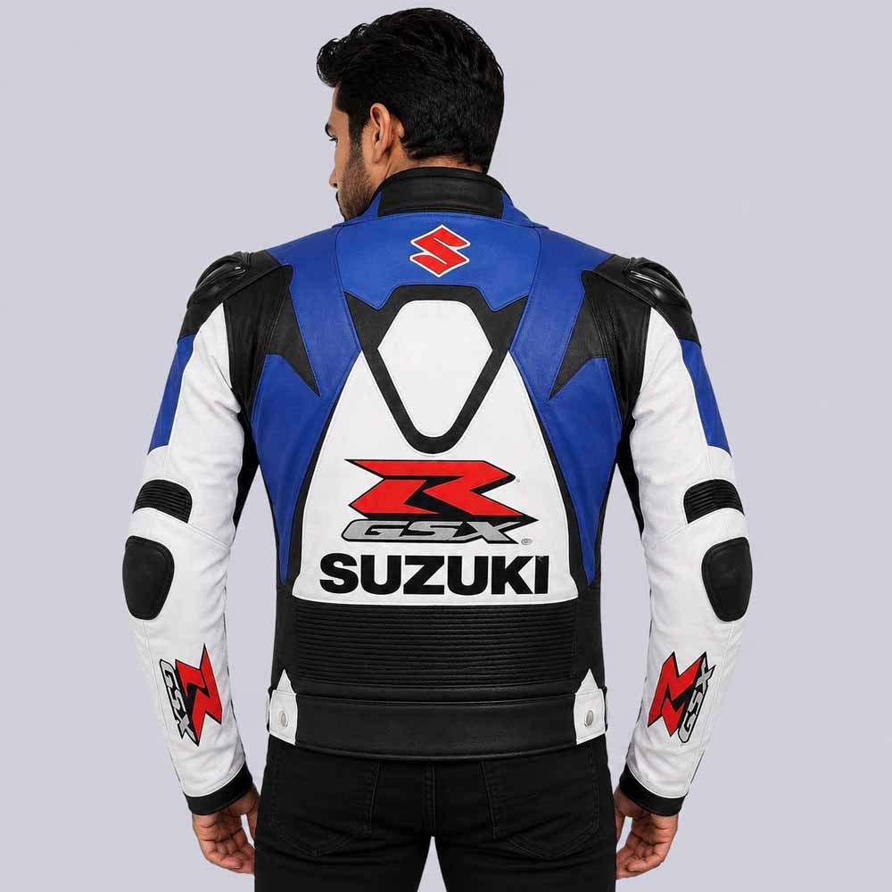 Suzuki GSX R MotoGP leather jacket with CE armor protection