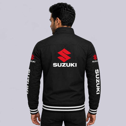Premium Suzuki softshell motorcycle jacket for casual riding
