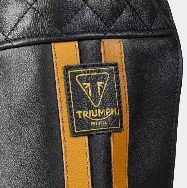 Premium Triumph biker jacket with vintage inspired embroidery