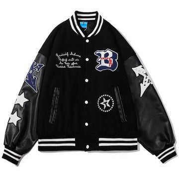 unisex varsity jacket Bomber Jacket New Letterman Aesthetic Streetwear  Baseball