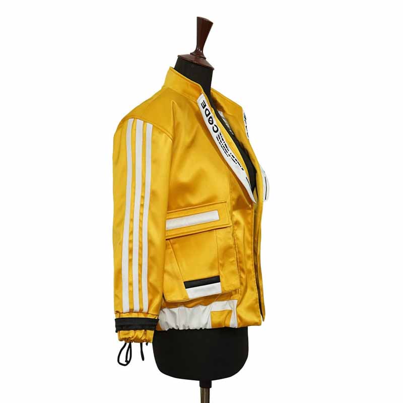 Unisex Victory Goddess Premium Satin Jacket with Oversized Cosplay Design