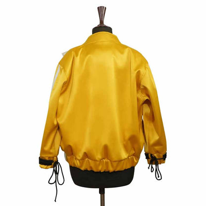 Unisex Victory Goddess Premium Satin Jacket with Oversized Cosplay Design