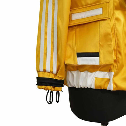 Unisex Victory Goddess Premium Satin Jacket with Oversized Cosplay Design