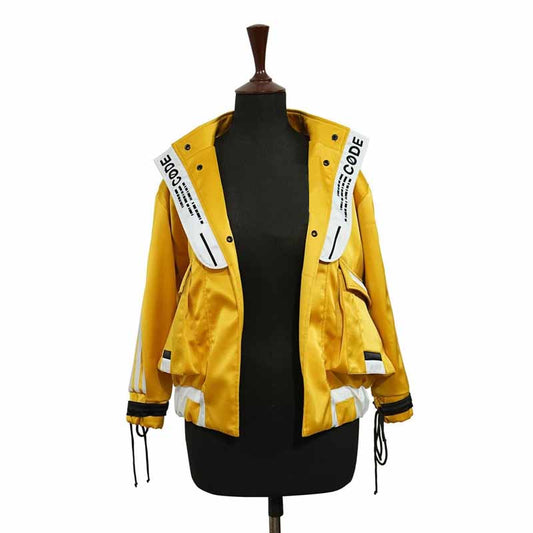 Unisex Victory Goddess Premium Satin Jacket with Oversized Cosplay Design - 3amoto shop