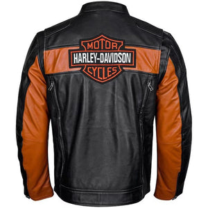 Vintage 1990s Harley Davidson Patchwork Biker Jacket