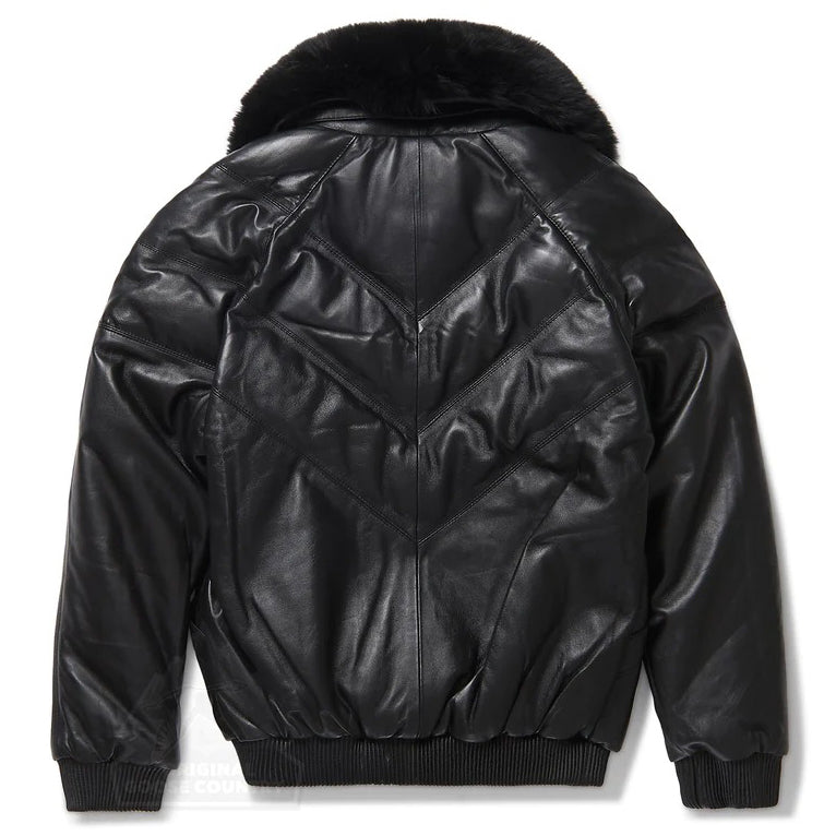 Women's Black V-Bomber Jacket