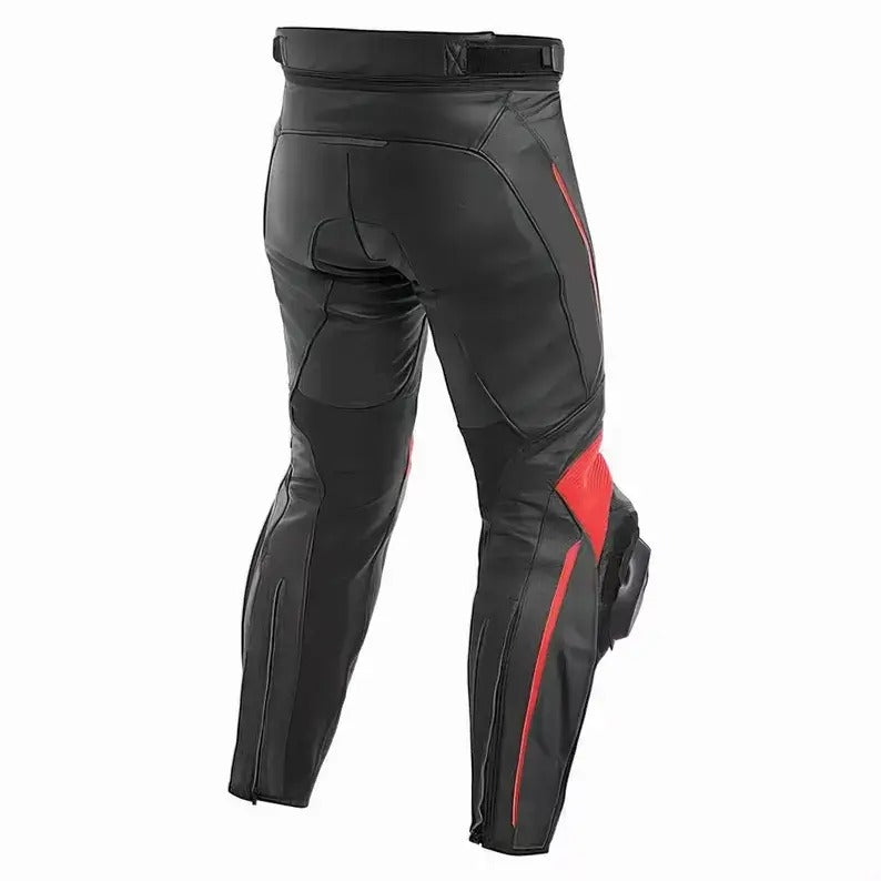 Genuine cowhide women's motorcycle racing trousers with knee protection