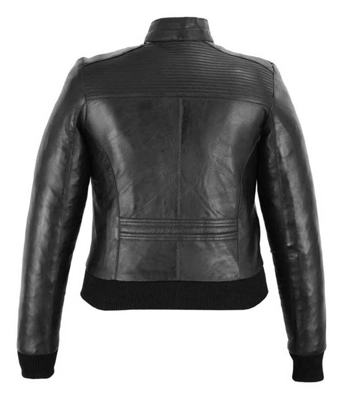 Handmade women's soft leather fashion jacket for everyday wear