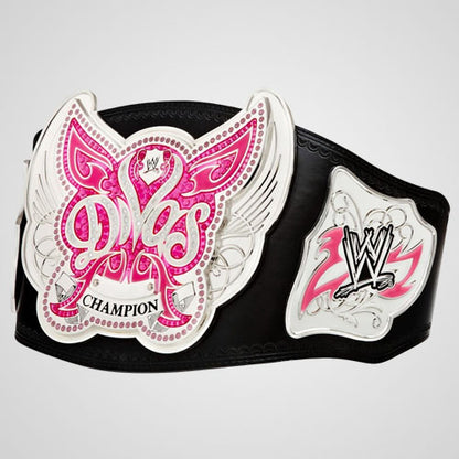 WWE Divas title belt replica featuring sparkling gems and raised patterns