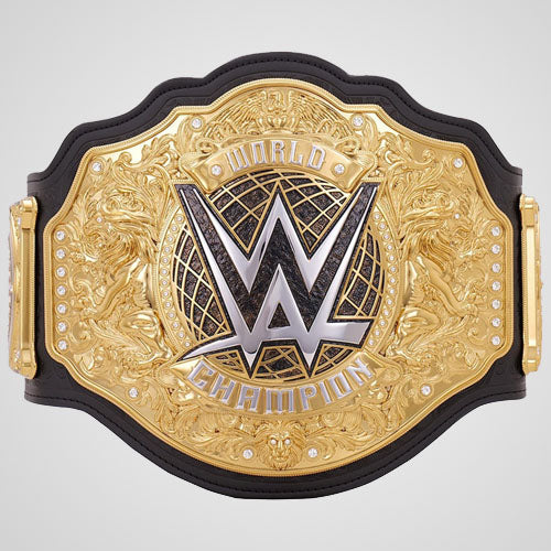 WWE World Heavyweight Championship Belt with gold plated details