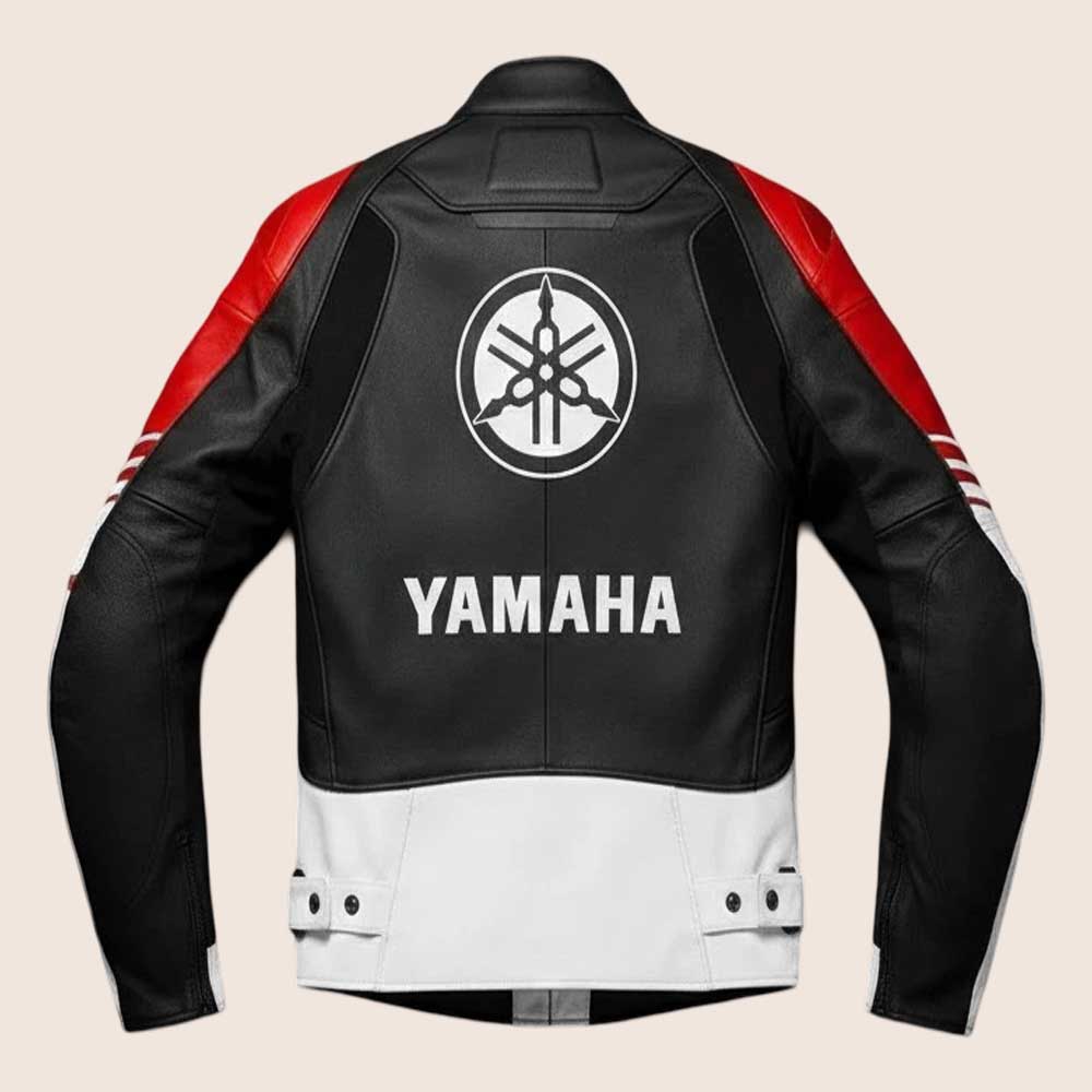 Yamaha Moto Leather Jacket for Men - Racing Biker Riding Gear