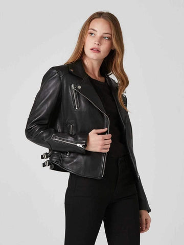 Stamzod Womens Luxury Clothing Cropped Suede Leather Motorcycle Jackets  Comfortable Stylish Zipper Short Jackets Coats Black XL 