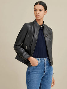 Women’s Classic Black Leather Jacket