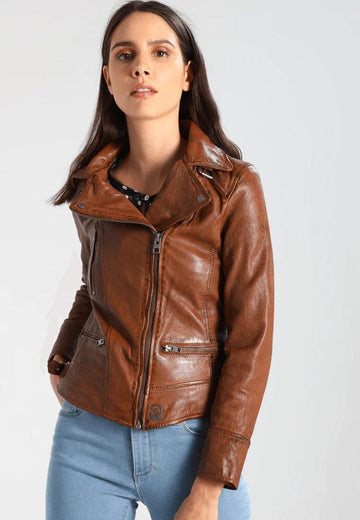 Newbestyle Faux Leather Jacket for Women Hooded Moto Biker Jacket Coat  Full-Zip Quilted Jacket Outwear Tops Brown XS : : Clothing, Shoes  & Accessories