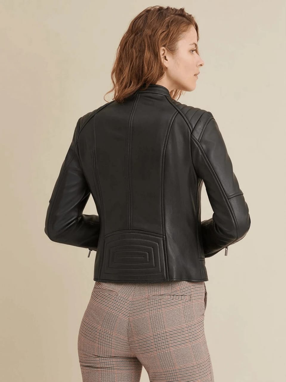 Women’s Genuine Black Leather Biker Jacket