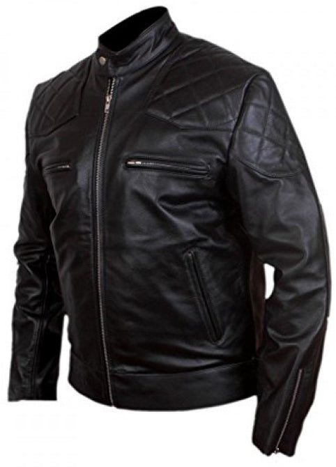 David Beckham Biker Leather Jacket - New American Jackets