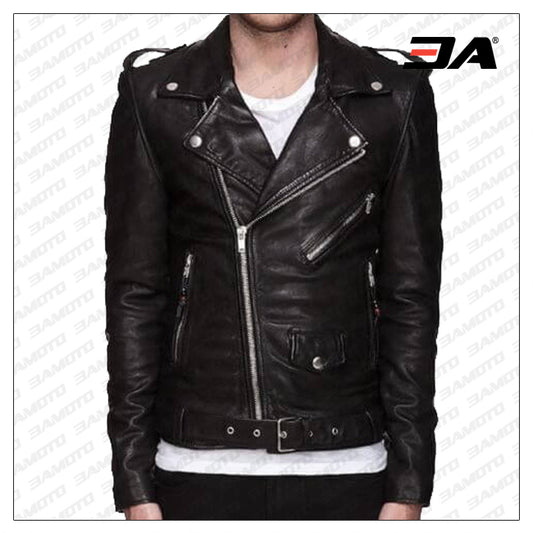 30 Seconds To Mars Inspired Jared Leto Black Leather Jacket - Fashion Leather Jackets USA - 3AMOTO