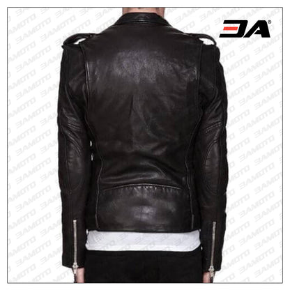 Black Leather Biker Jacket