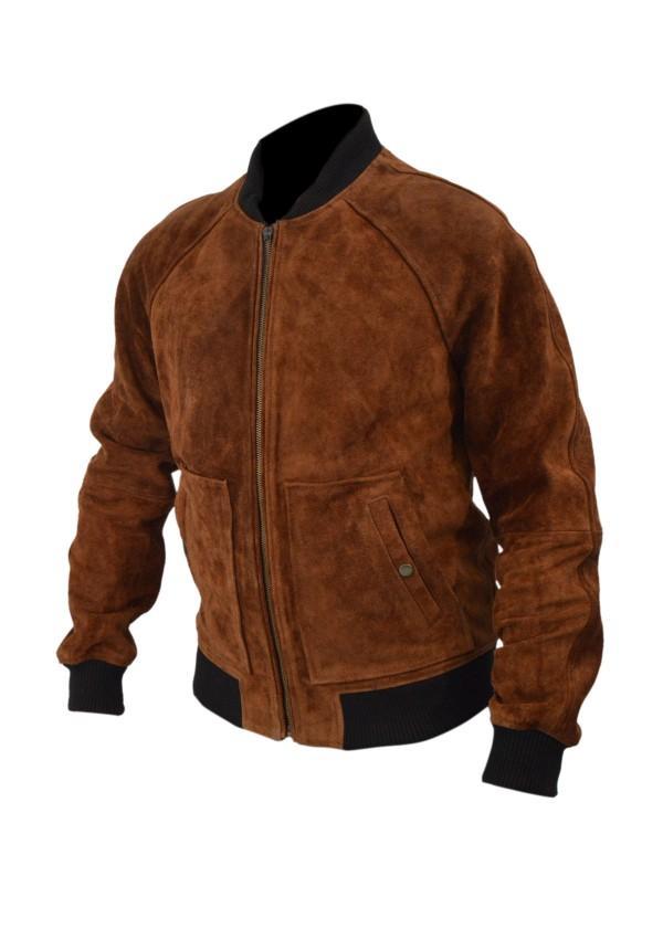 Brown Bomber Leather Jacket