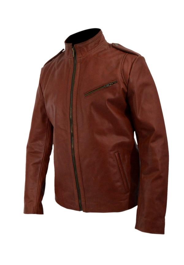 brown leather jacket for men