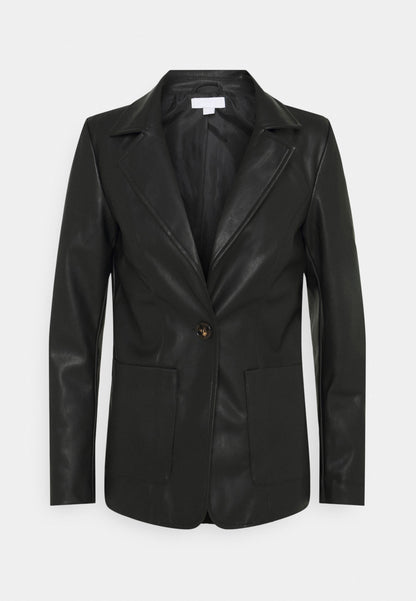 Women’s Genuine Black Leather Blazer