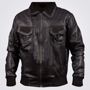 American Bomber Leather Jacket For Men