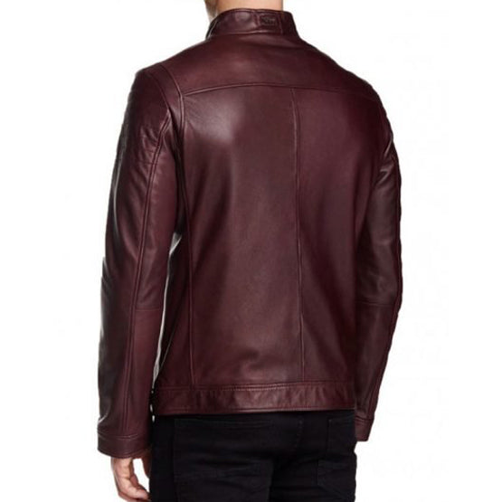 Arrow Oliver Red Aviator Cafe Racer Jacket