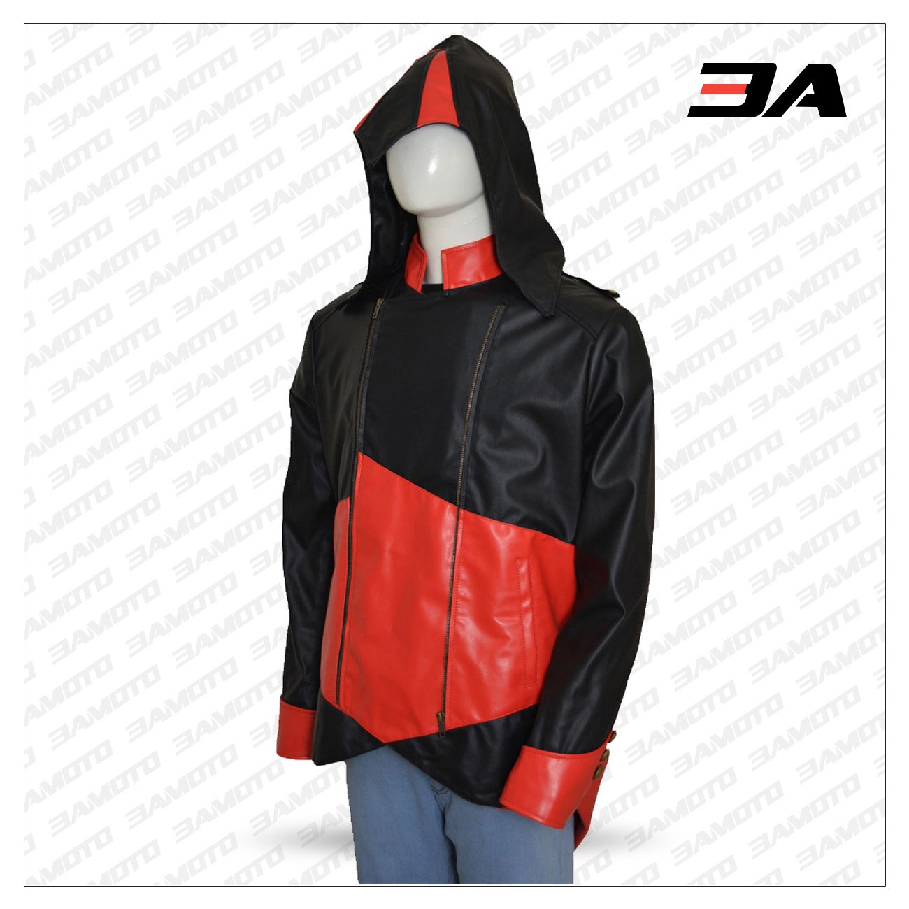 Red and black assassin's creed jacket hotsell
