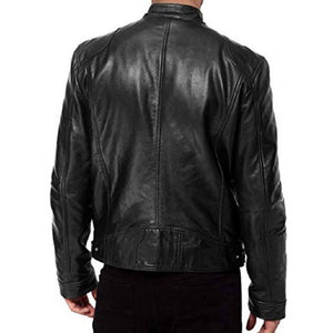 Avengers Endgame Chris Evans Black Leather Biker Jacket