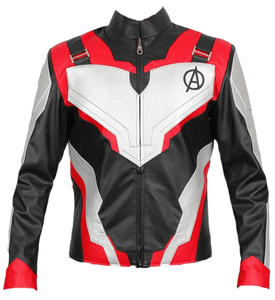 Avengers Endgame Quantum Realm Genuine Real Leather Jacket Red