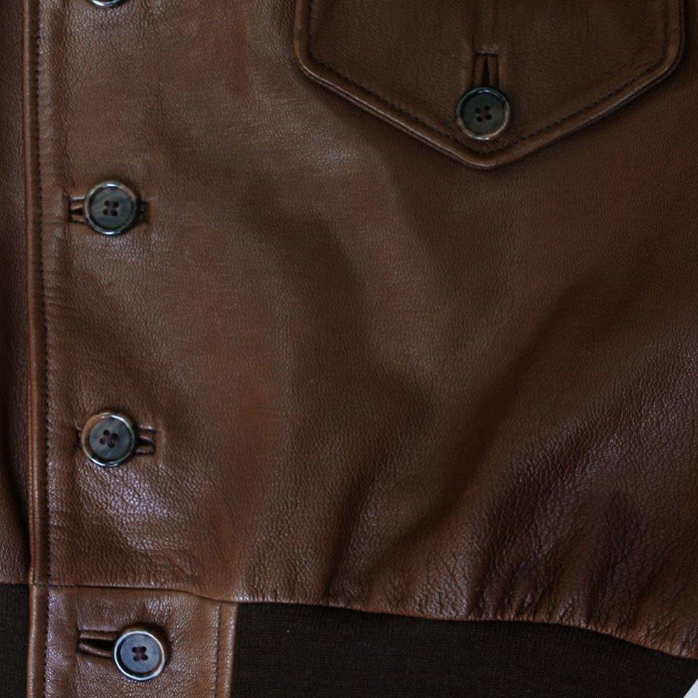 Barnstormer Leather Bomber Jacket - 3amoto